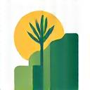 Icon of a growing plant chart, representing sustainable results