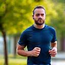Client Oliver Brown enjoying a morning run.